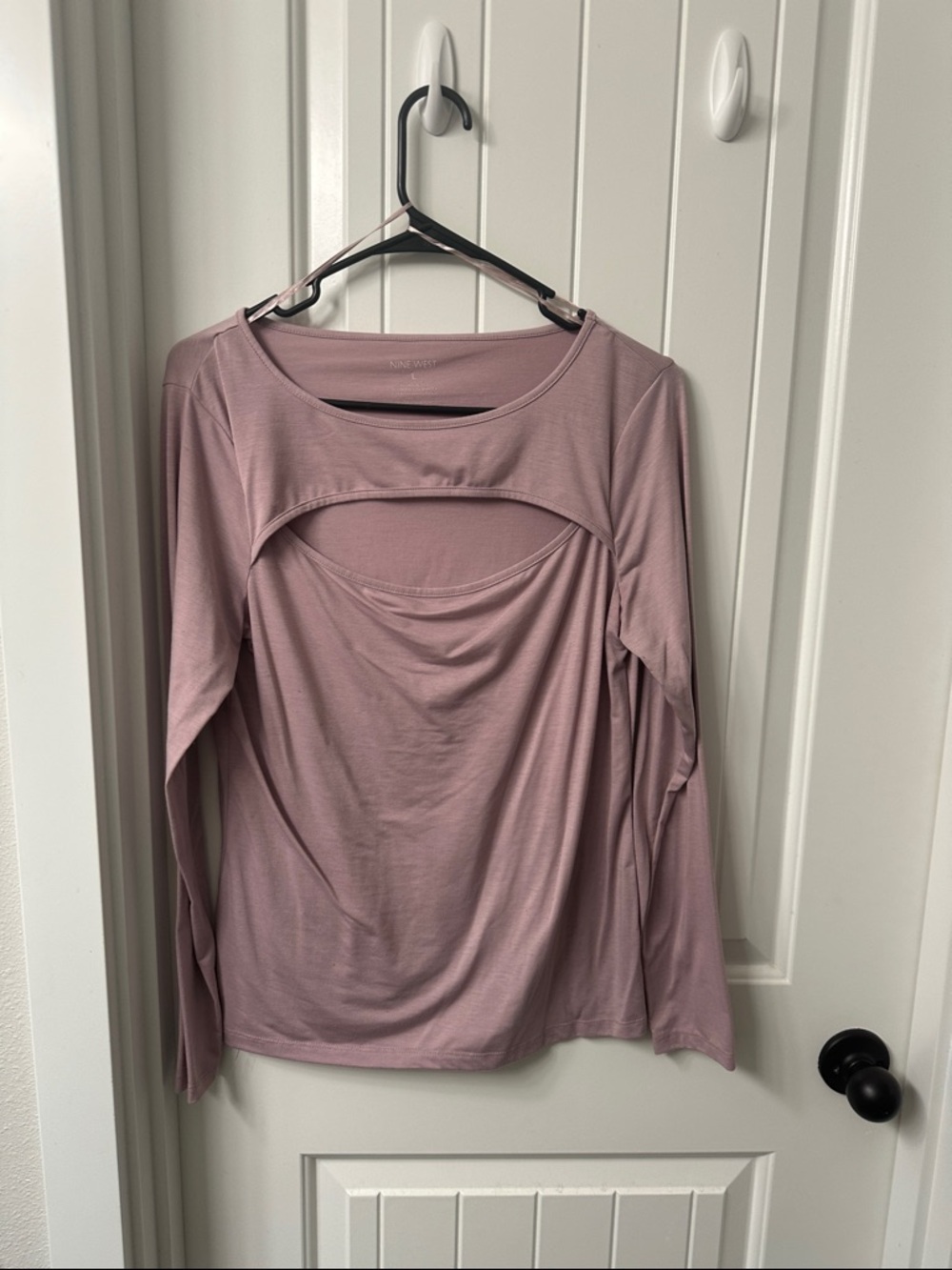 Nine West Dusty Rose Long-Sleeve Nursing Top